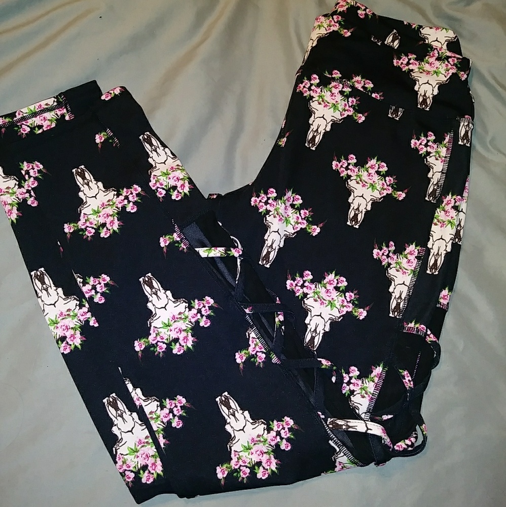 Bull skull leggings